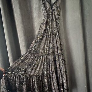 Elegant Black and Gold Women's Dress